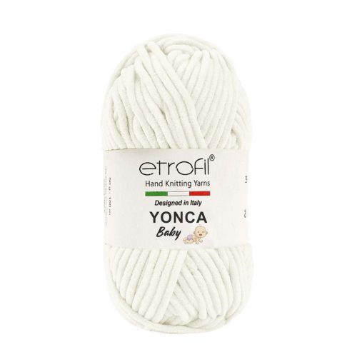 Etrofil Yonca Baby plüss, zsenília fonal 70016 Tört fehér