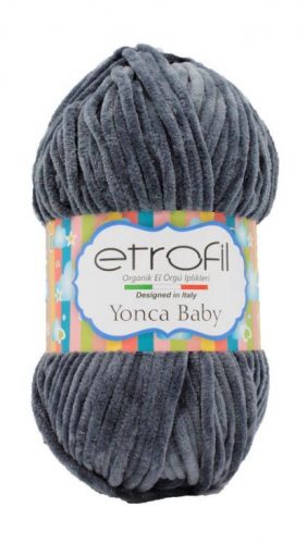 Etrofil Yonca Baby plüss, zsenília fonal 70091 Antracit