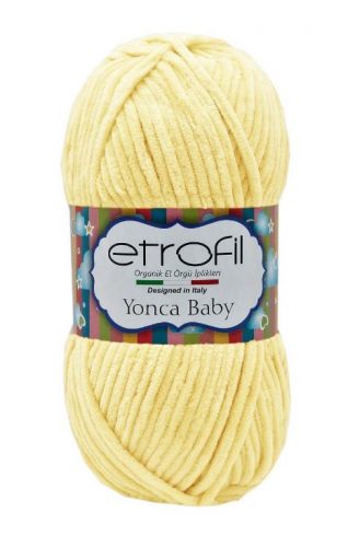 Etrofil Yonca Baby plüss, zsenília fonal 70213 Sárga