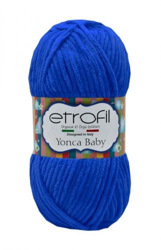 Etrofil Yonca Baby plüss, zsenília fonal 70521 Királykék