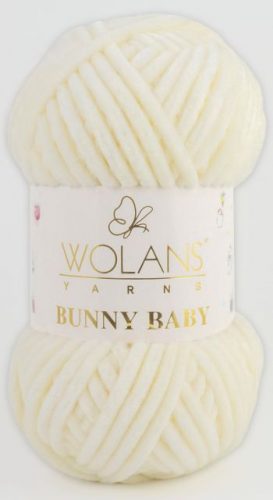 Wolans Bunny Baby plüss fonal 1002 Halvány krém