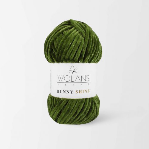 Wolans Bunny Baby Shine, csillogós plüss fonal 820-32 Zöld