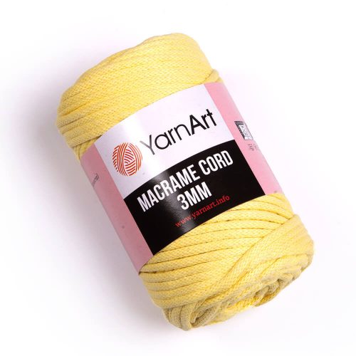 Yarn art macrame cord fonal 3mm 754 citrom