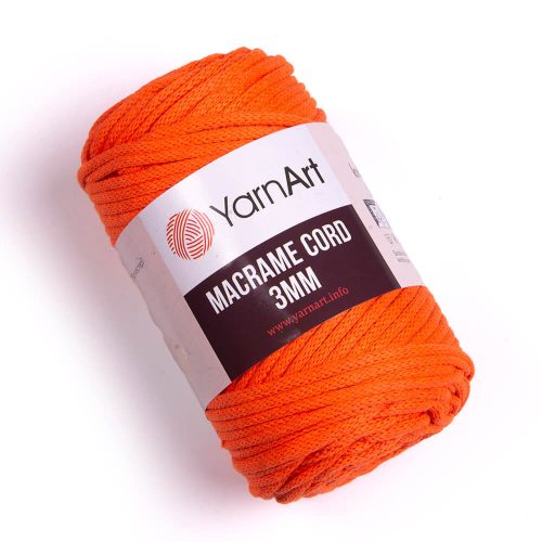 Yarn art macrame cord fonal 3mm 800 narancs