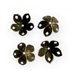 Gyöngykupak, 16x8mm 4db/cs - sárga bronz