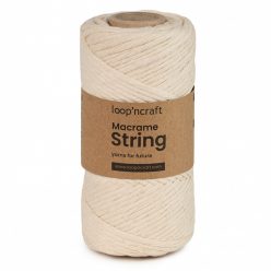   Loop'n craft 3mm macrame kifésülhető fonal 06 tört fehér