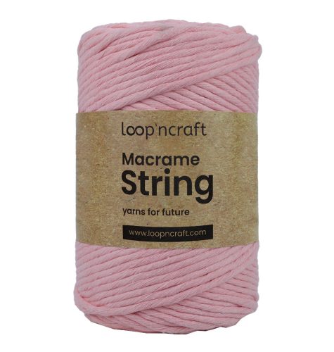 Loop'n craft 3mm macrame kifésülhető fonal 32 Barack