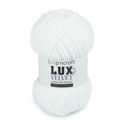 Lux Velvet prémium zsenília fonal LV10-02 - Fehér