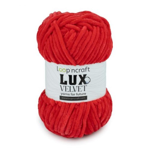 Lux Velvet prémium zsenília fonal LV10-40 - Piros