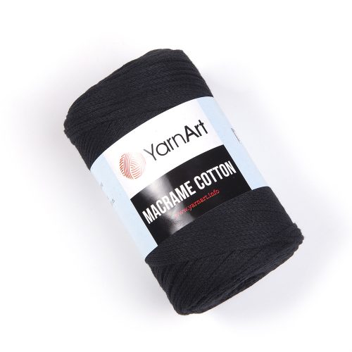 Yarn art macrame cotton fonal 2mm 750 fekete