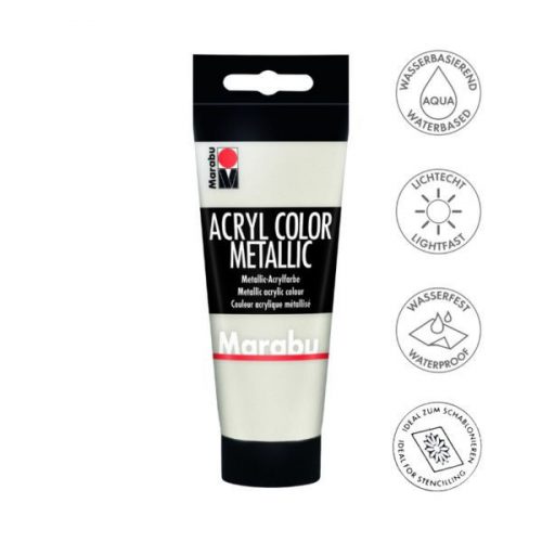 Marabu Color akrilfesték 100ml 770 Metálfényű fehér