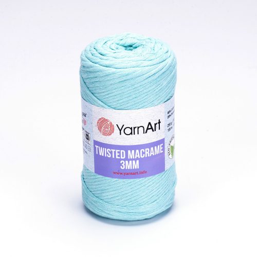 Yarn art twisted 3mm macrame kifésülhető fonal 775 menta