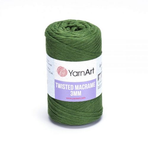 Yarn art twisted 3mm macrame kifésülhető fonal 787 zöld