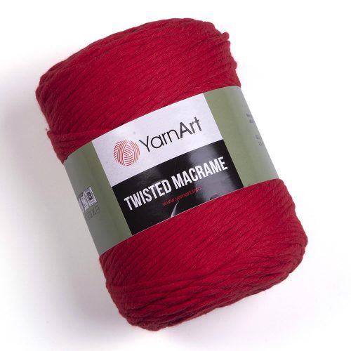 Yarn art twisted 5mm macrame kifésülhető fonal 773 piros