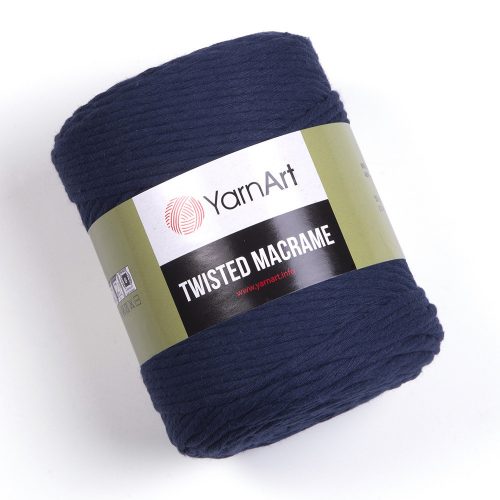 Yarn art twisted 5mm macrame kifésülhető fonal 784 tengerész kék